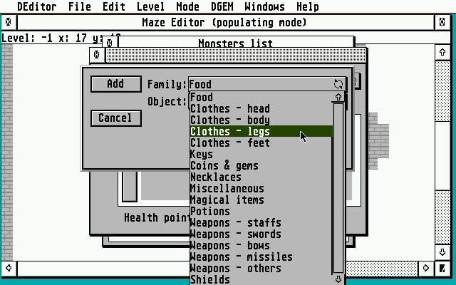 DGEM Editor [Falcon030] [TT030] atari screenshot